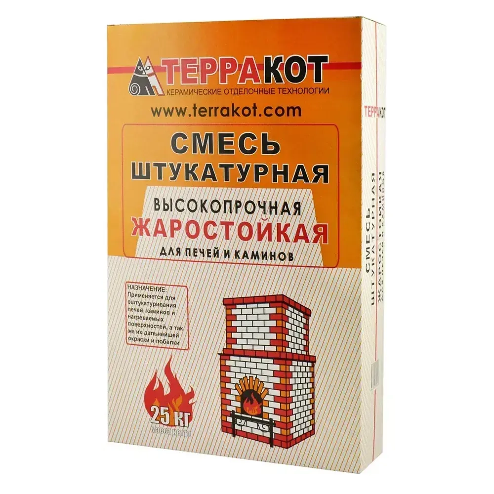 Штукатурная смесь жаростойкая Терракот (25кг)