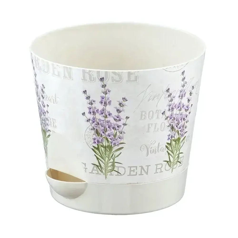 Кашпо НИКА ДЕКО D150мм 1,6л с прикорневым поливом лаванда 0,135,15х0,15м