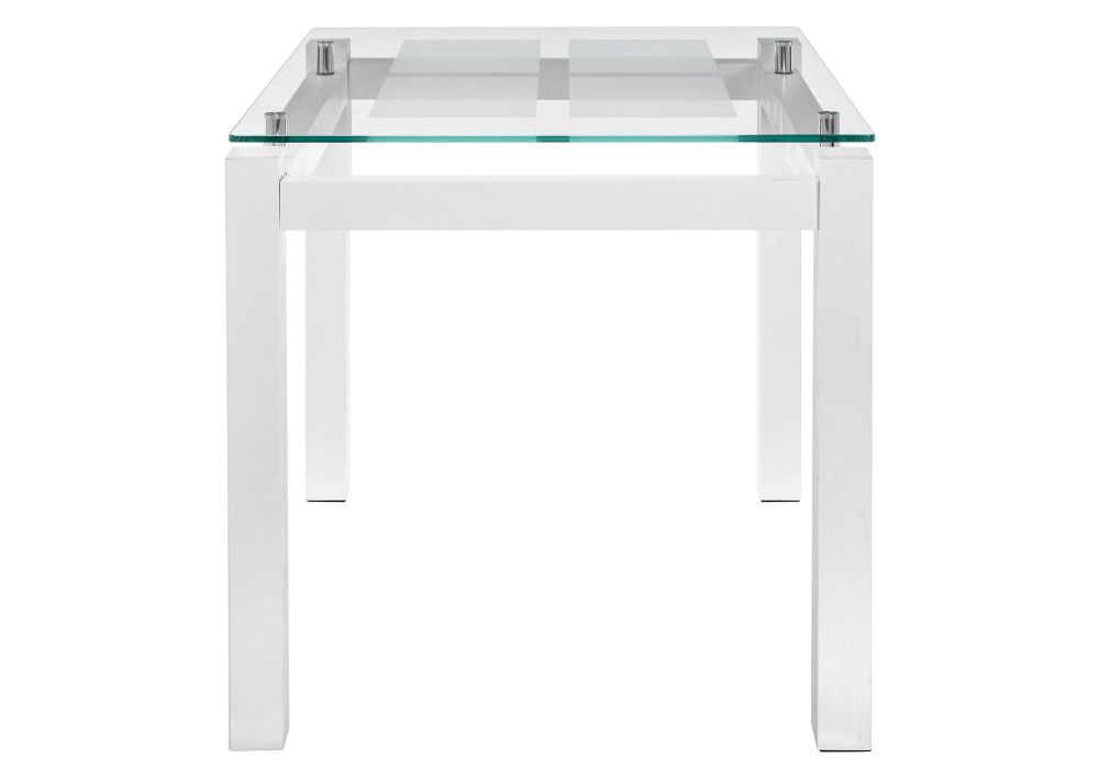 Стеклянный стол Бран 104х74х76 дерево белое
