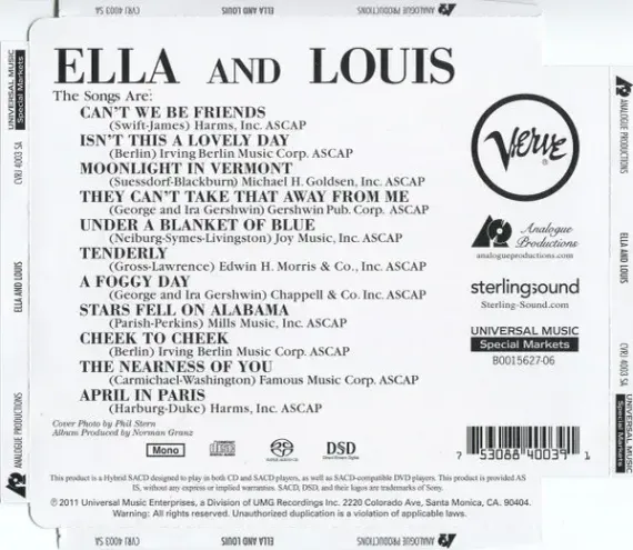 Ella And Louis – Ella And Louis - SACD
