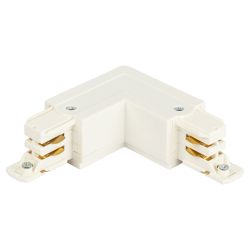 Коннектор питания ЭРА STR-30-W-CN-LI для трехфазного шинопровода угловой белый | Трехфазный шинопровод и аксессуары