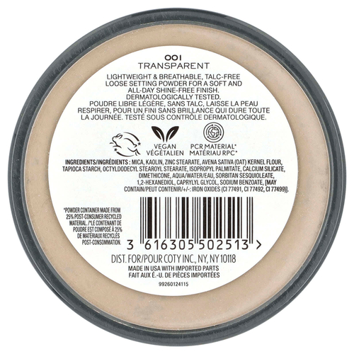 Rimmel London, Stay Matte, Loose Setting Powder, 001 Transparent, 0.63 oz (18 g)