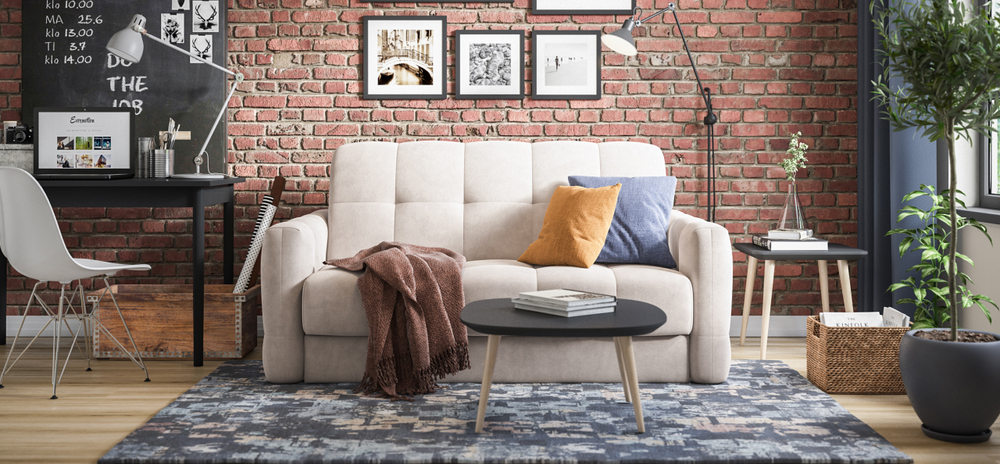 Диван Босс Слип 140 Велюр Монолит Латте