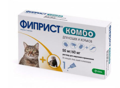 Препарат для кошек и хорьков KRKA Фиприст Комбо 0.5мл 1 пипетка