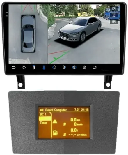 Магнитола для Opel Antara 2006-2015 (перенос БК вниз, серая) - Teyes CC3-2K-360 на Android 10, 2K QLED, 6Гб+128Гб, CarPlay, 4G SIM-слот, 4 камеры в комплекте