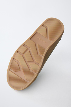 ZARA КОМБИНИРОВАННЫЕ КЕДЫ, ЗЕЛЕНЫЙ