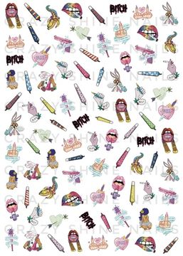 Слайдер-дизайн Crazy Shine Nails mini: Папиросы