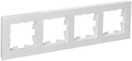 BRITE Рамка 4-местная РУ-4-Бр белый рифленый IEK