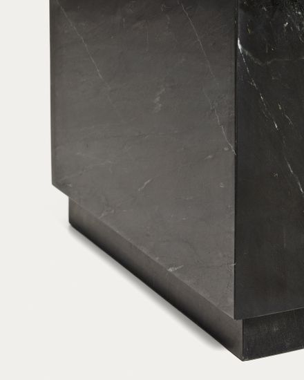 Журнальный столик Sorein из черного мрамора 50 x 50 см