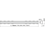 Решетка для лотков AlcaPlast SOLID-1050M нержавеющая сталь-мат