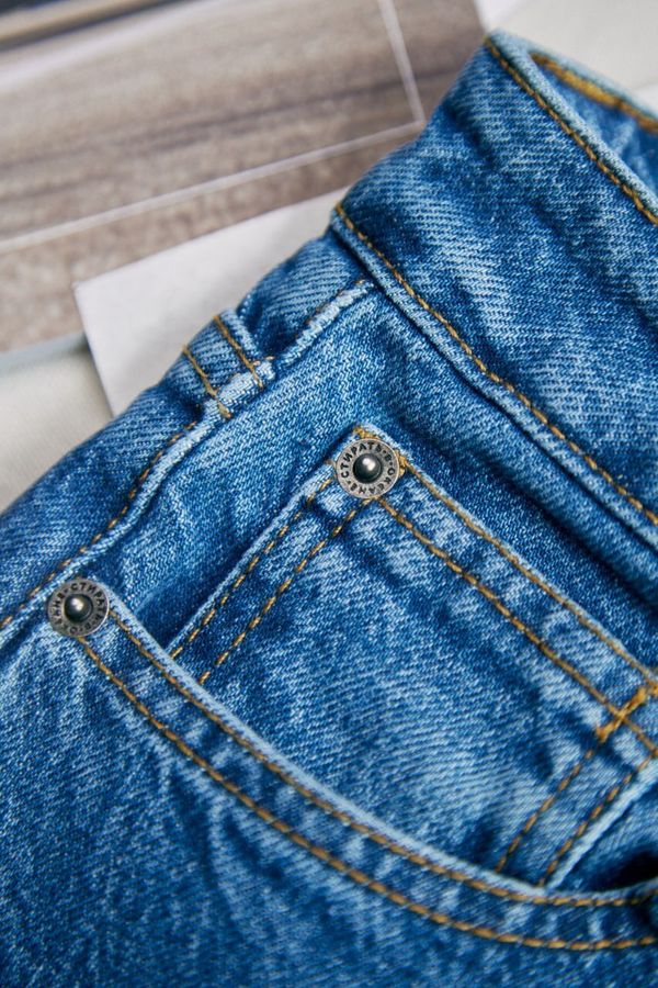 Джинсы Широкие 2360 Palazzo женские синие - фото 5