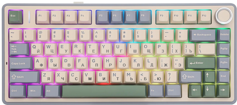 Клавиатура AULA F75 Ru-En Leobog Reaper Switch Purple фиолетовый