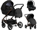 Детская коляска Tutis Viva 6 Plus Essential 3 в 1 с автокреслом Elo Lux EduSky Black 1612070 Caviar