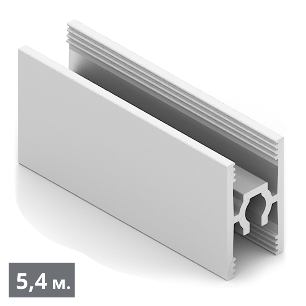 СТАНДАРТ Рамка средняя двери - центральный ригель (5,40 м) белый матовый (ПВХ) (AS0640) Aristo