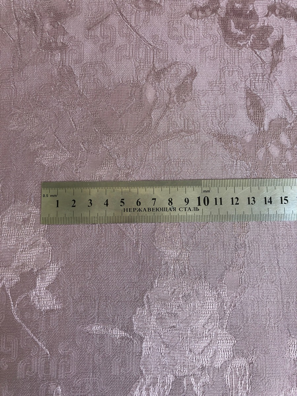 Плательная вискоза, розовый темный, жаккард цветы C3