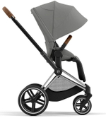 Коляска 3 в 1 Cybex Priam IV Chrome Brown complete и автокресло Cloud T i-Size Platinum White Plus Mirage Grey