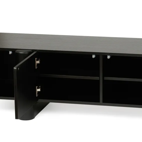 ТВ-Тумба Kode 160х40 см, черный, дуб, меламин