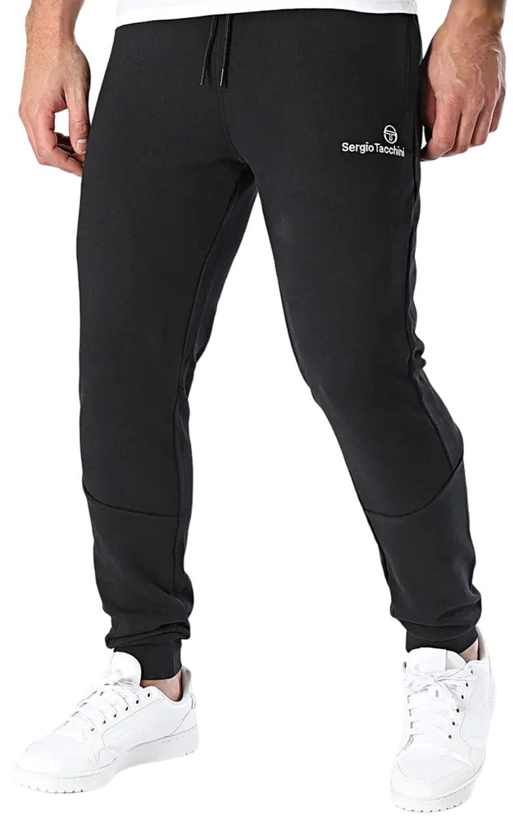 Мужские теннисные штаны Sergio Tacchini Bold Fleece Pants - черный