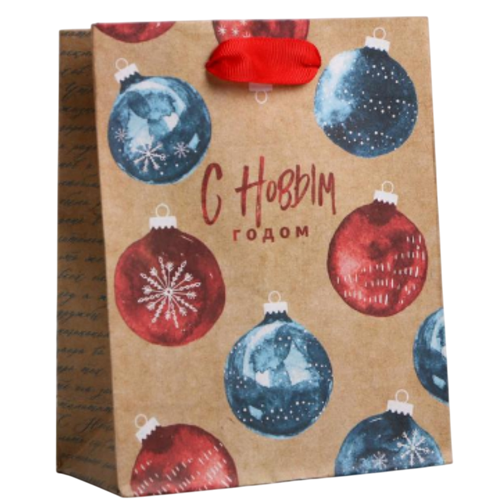 Пакет крафтовый вертикальный «Шарики», S 12 × 15 × 5.5 см