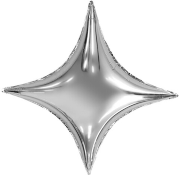 Звезда 4х-конечная "Серебро металлик" 72 см