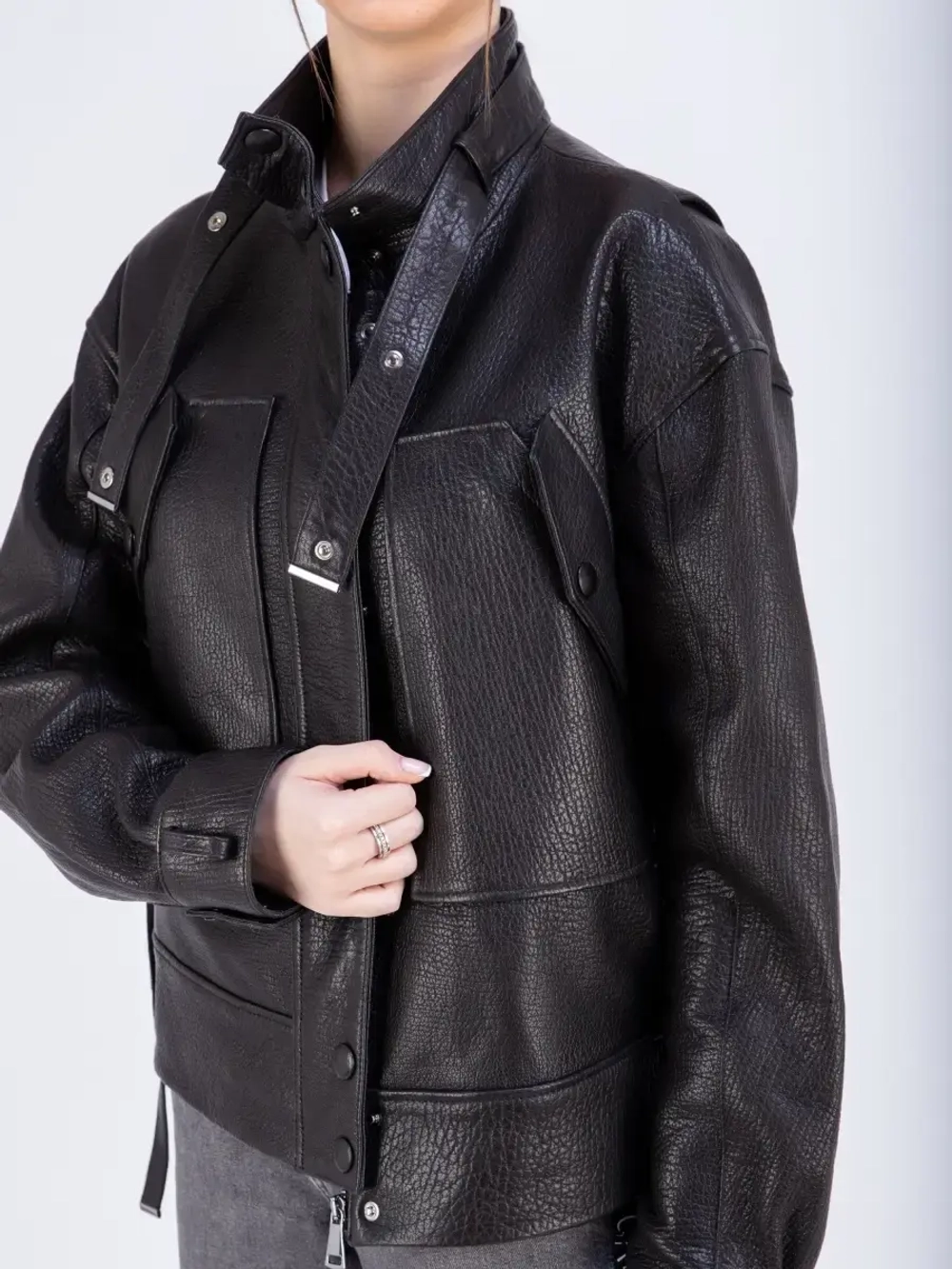 Куртка женская кожаная большие размеры