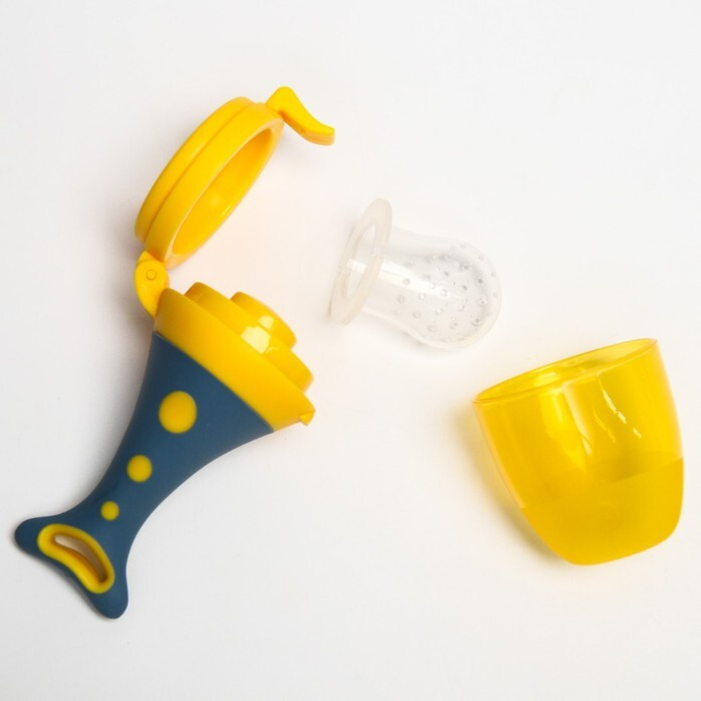 6895059 Ниблер для прикорма с силиконовой сеточкой «Рыбка», цвет голубой/бирюзовый