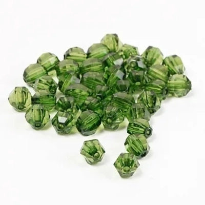 Бусины круглые гранёные пришивные акрил, 10 мм