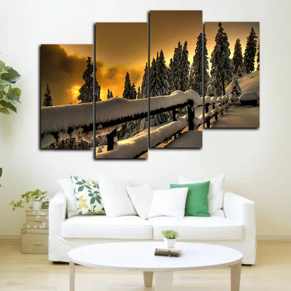 Модульная картина "Зимняя красота"