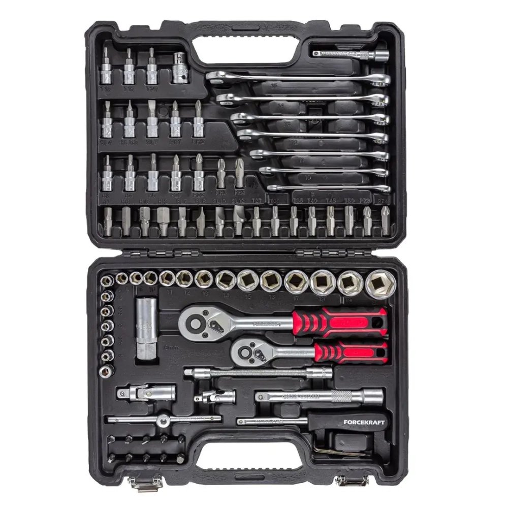 Набор инструментов 82 пр. 1/4''3/8''(6гр.)(4-22мм) FORCEKRAFT FK-4821-5DS-м
