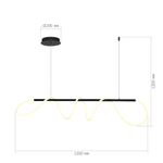 SL6102.403.45 Светильник подвесной ST-Luce Черный/Белый LED 1*45W 3000K SAGRATO