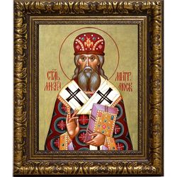 Макарий Московский и всея Руси, святитель, митрополит. Икона на холсте.