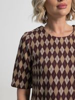 Платье трикотажное Лорейн (бежево-коричневое) П15189-25М LT Collection