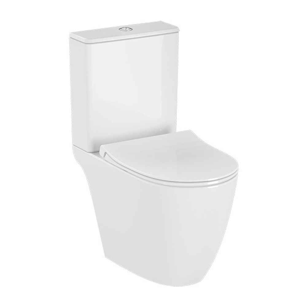 Унитаз-компакт Vitra Sento Rim-ex open back, сиденье тонкое микролифт, механизм 3/6 л (9830B003-7204)