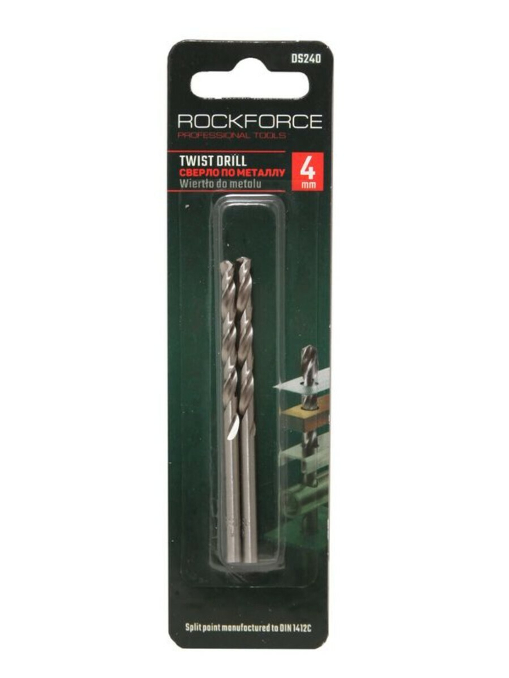 Сверло по металлу 4.5мм HSS(2шт), в блистере RockForce##Rock FORCE RF-DS245