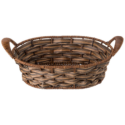 Корзинка с ручками коллекция "Натурель" темное плетение, 26*21*8/11см