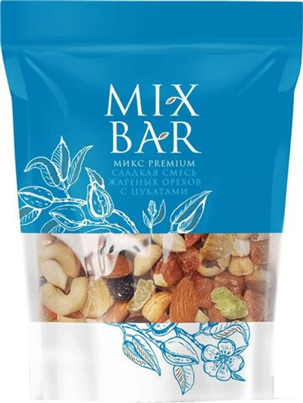 Смесь Mixbar из жареных орехов с цукатами 130г