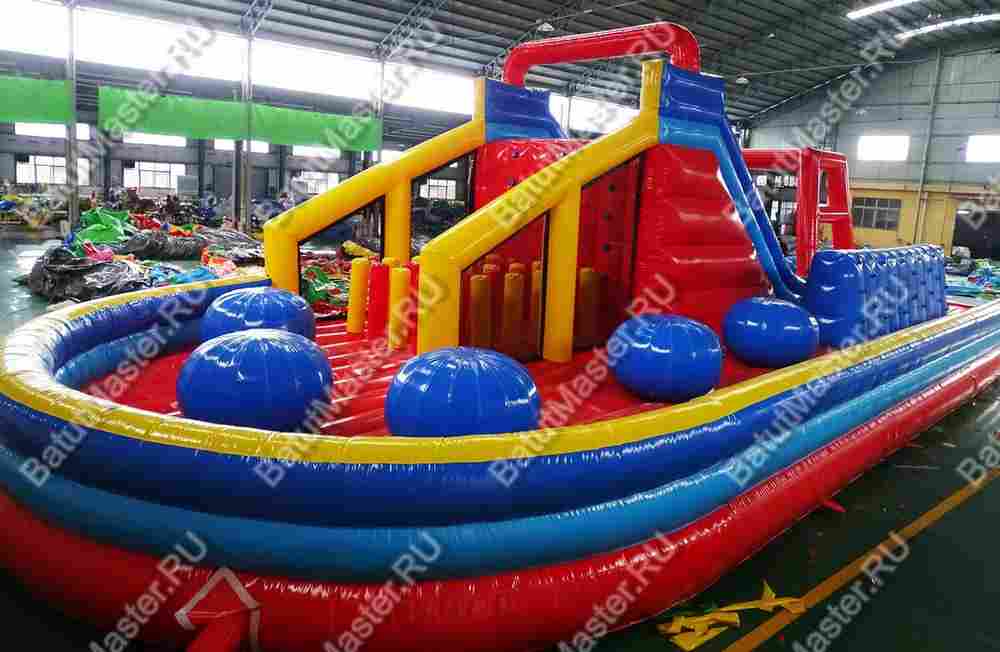 Надувная полоса препятствий "Универсальная", 19,5*7,5*5 м