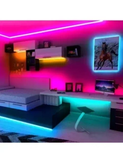 Светодиодная многоцветная RGB LED лента с пультом 3м 5050 SMD с USB, света диодная РГБ ЛЕД подсветка