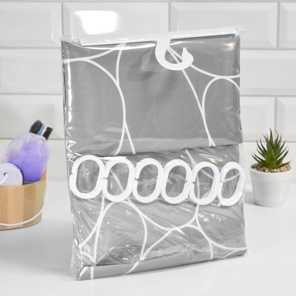 Штора для ванной 180*180см, полиэстер