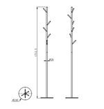 Вешалка напольная для ванной комнаты WONZON & WOGHAND, Брашированный никель (WW-V4306-BR)