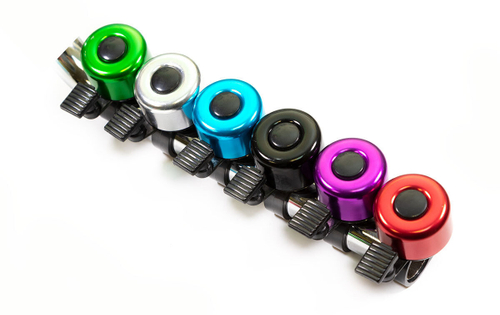 Звонок механический ударный d 35мм алюминий-пластик, черно-пурпурный