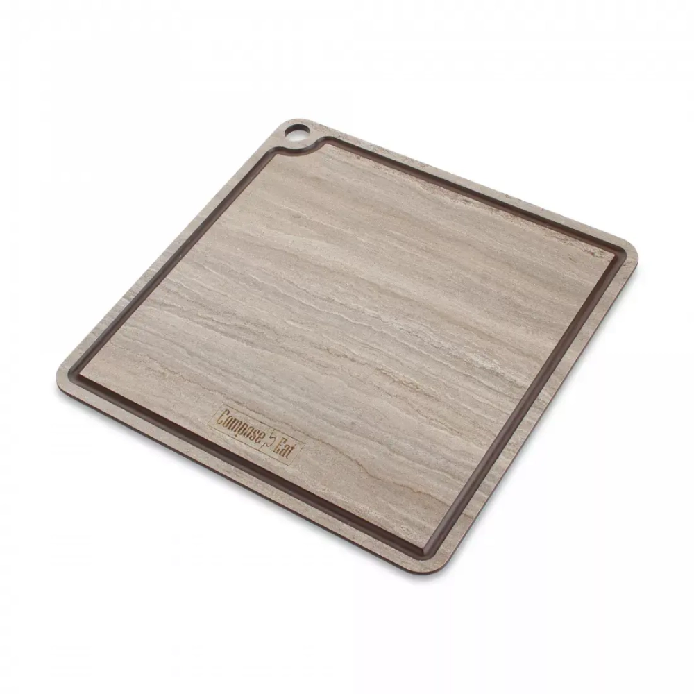 Подставка под горячее/доска для сервировки 24х24см ComposeEat ProFashion травертин капучино