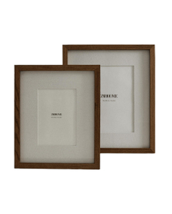 Zara Home Фоторамка из дерева, цвет коричневый, 27 см