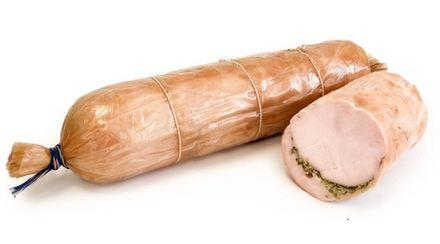 "Рулет с чесноком и зеленью" копчено-вареный Брестский МК