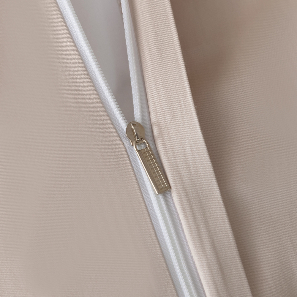 Комплект постельного белья Однотонный Сатин Премиум широкий кант на резинке OCPKR018