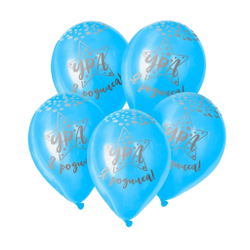 SKY BLUE! КОМБО: 50 ШАРОВ + ЦИФРА + ПАКЕТ ДЛЯ ПЕРЕВОЗКИ В ПОДАРОК!