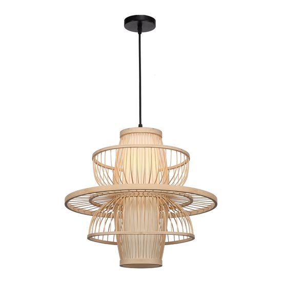 SL6241.513.01 Светильник подвесной ST-Luce Древесный/Белый E27 1*40W ALMA