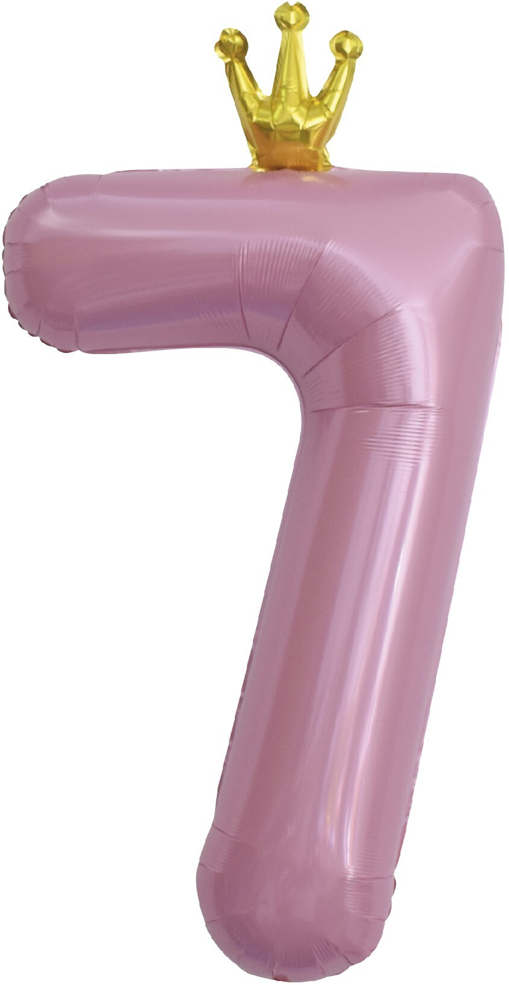 Шар Цифра Розовая с короной