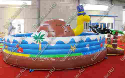 Надувной скалодром "В гостях у черепахи" 5*5*4 м