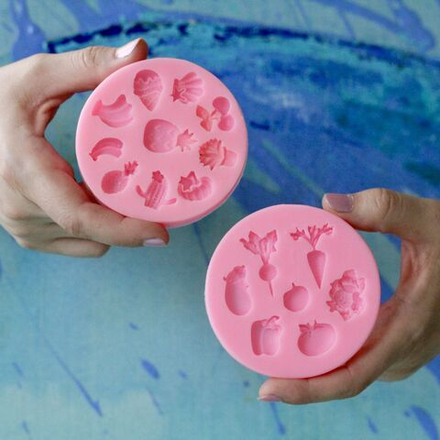 Набор силиконовых молдов  "Фрукты и Овощи", (2 шт)